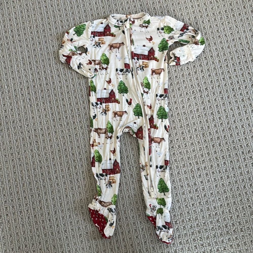 3-6mon Posh Peanut Farm footies